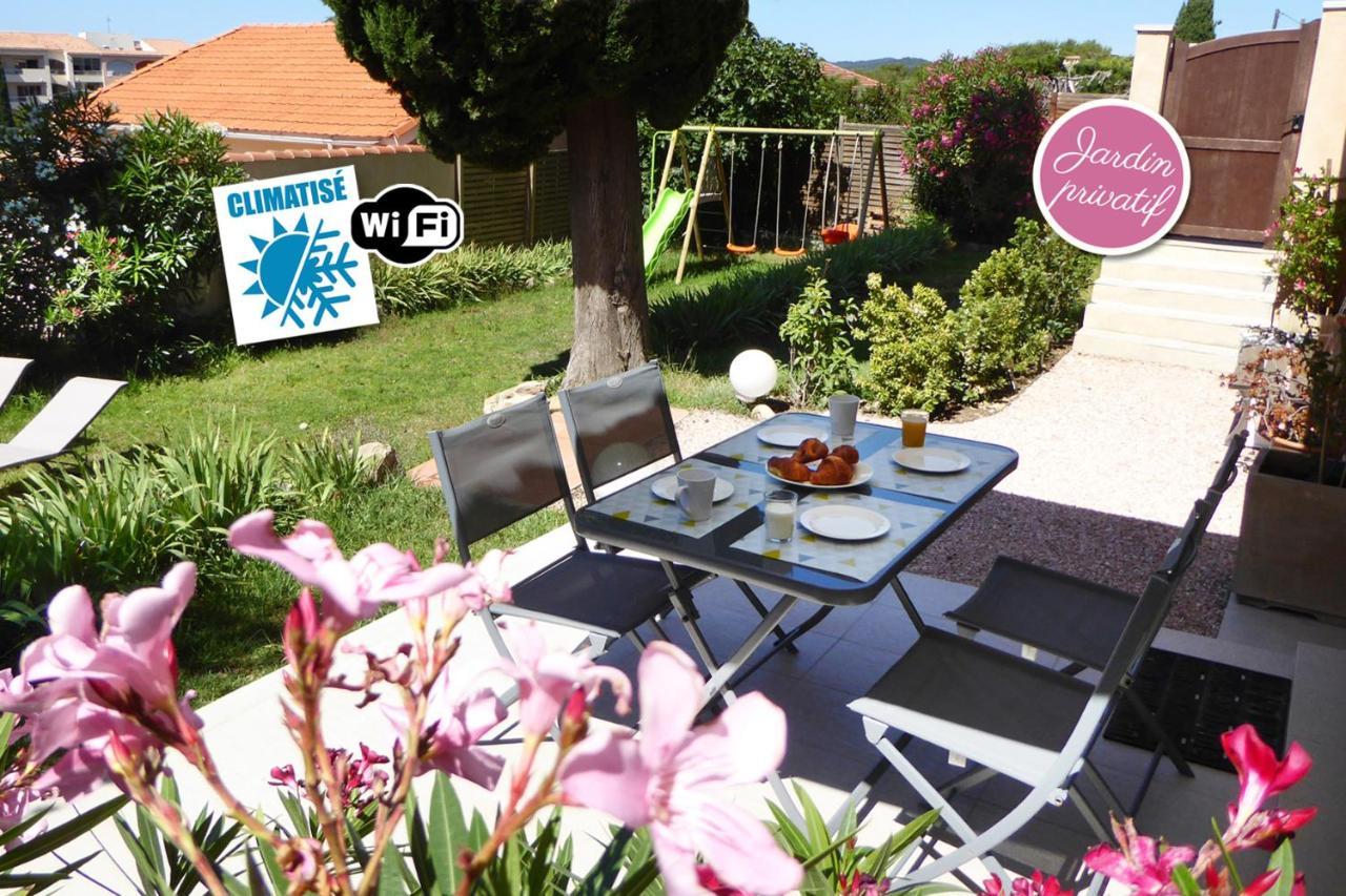 סן-מנדרייה-סור-מר Bas De Villa Jardin Plein Sud Proche Mer Clim-Wifi מראה חיצוני תמונה